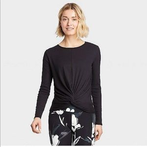 All In Motion Long Sleeve Twist Front Ribbed Shirt